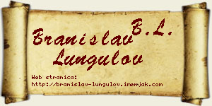 Branislav Lungulov vizit kartica